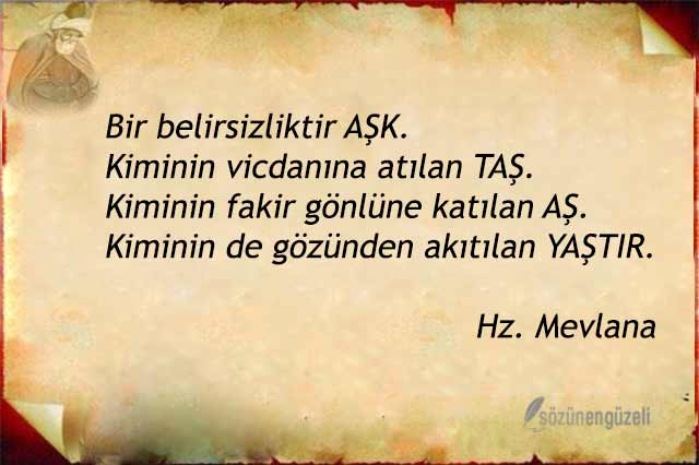 Resimli Ak Szleri Mevlana
